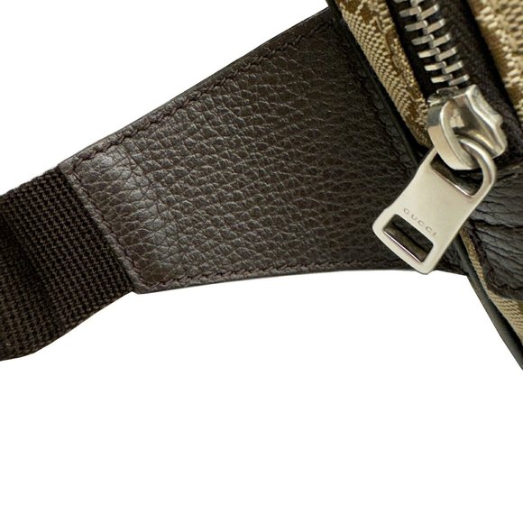 GUCCI GG Canvas Waist Bag, Body Pouch 449174 Beige Brown Men's Women's - Picture 10 of 11